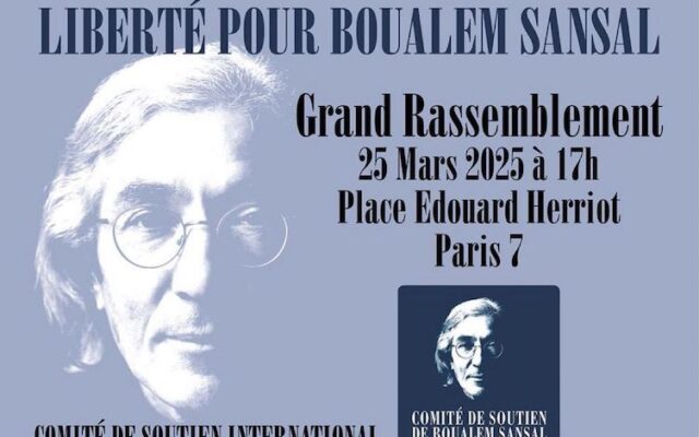 Manifestation de soutien à Boualem Sansal demain à Paris