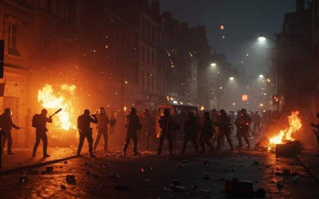 Une centaine d’individus masqués s’en prennent aux forces de l’ordre