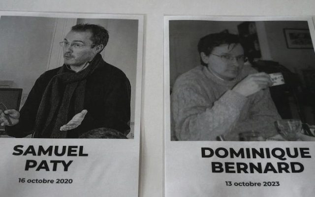 Hommage à Dominique Bernard et Samuel Paty dans Rupture