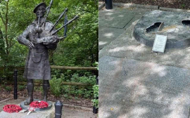 La statue du piper écossais, symbole du D-Day, volée à quelques jours des commémorations du Débarquement
