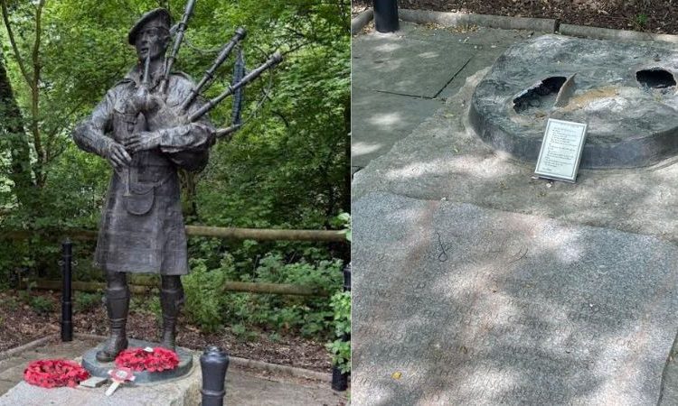 La statue du piper écossais, symbole du D-Day, volée à quelques jours des commémorations du Débarquement