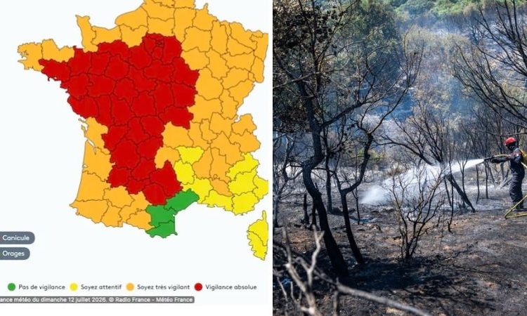 Canicule: 37 départements en vigilance rouge, jusqu’à 42 °C mardi attendus en France