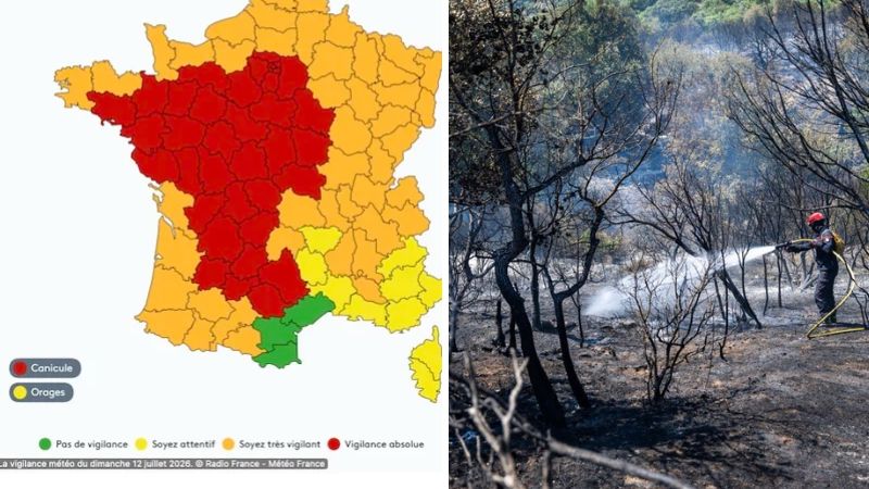 Canicule: 37 départements en vigilance rouge, jusqu’à 42 °C mardi attendus en France